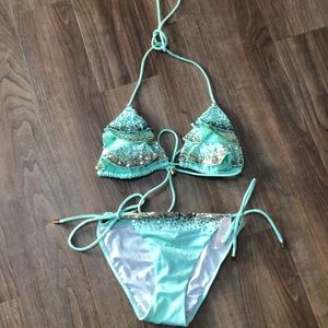 Victoria secret mint bikini.